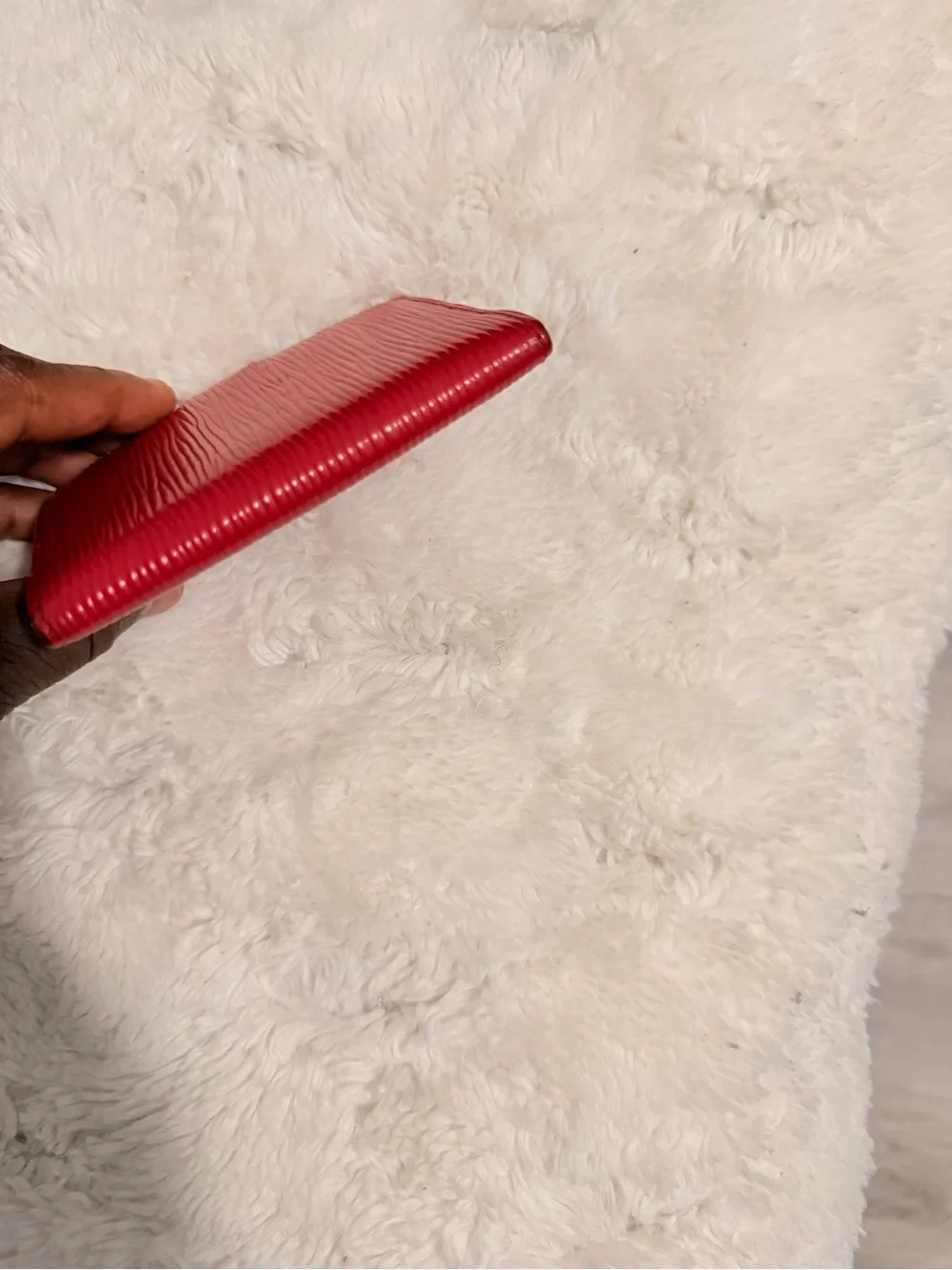 Louis Vuitton Red Epi Leather Men's Snap Card Wallet